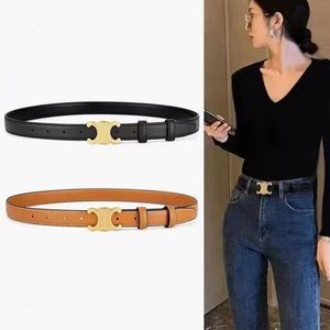 Bälten Mens Desinger Belt Leather Fashion Womens Retro Design Thin midjebälten för män Kvinnors bredd 2,5 cm äkta Cowhide 18 Färg Valfritt högkvalitativt bälteslåda