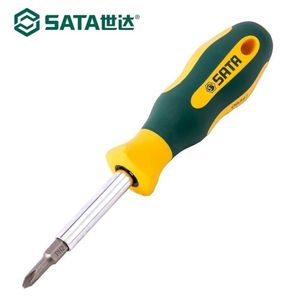 Многофункциональная отвертка SATA 6 в 1 с магнитной насадкой и резиновой ручкой, съемный инструмент с прорезями Phillips, тип 09347 Y200321302t