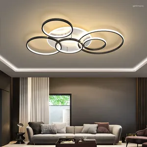 Chandeliers Modern LED Ceiling Lighting Fixtures For Living Dining Room Bedroom Kitchen Decor Lamps Gold Black Lampara