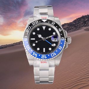 Automatyczny zegarek 40 mm Wysokiej jakości AAA 2813 Ruch 904L zegarki ze stali nierdzewnej klasyczne szafirowe Luminous Blue Black Randwatch Casual Montre Mechanical Watch