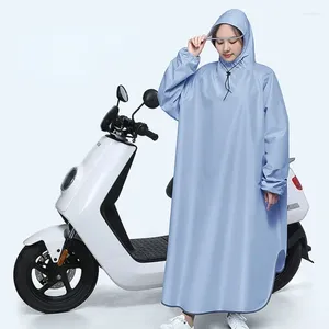 Raincoats Oxford Rain Poncho med ärmmode Long Siamese Single Raincoat Hooded Motorcykel Ridding Coat för kvinnor/män