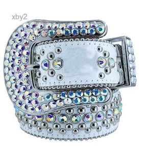 Belts Belts 2023 Designer Bb Belt Simon Belts for Men Women Shiny diamond belt Black on Black Blue white multicolour with bling rhinestones as gift 5ess965 BHCJ