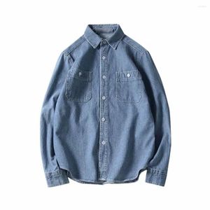 Men's Casual Shirts Coat Trendy Brand Long Sleeved Shirt Work Ropa Clothing For Men