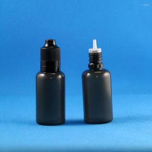 Storage Bottles 30ml PE BLACK Plastic Squeezable Tamper Seal & Child Proof Cap Removable Tips Lot 100 Sets