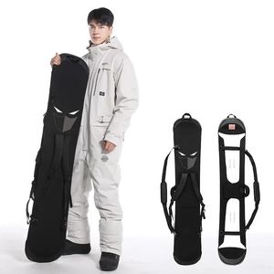 Ski Snowboard Bags 135-160cm High Elastic Skiing Snowboard Bag Snowboard Backpack Cover Dumpling Skin Portable Ski Board Carry Bag Waterproof 231218