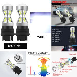 Nowe światła dekoracyjne 2PCS Canbus Bez błędu LED Rewers Light Blub Backup Lampa 3156 T25 P27W dla Cadillac Escalade Seville CTS XLR SRX 2004-2009 STS