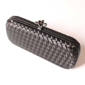 Bottegvenetas Andiamo Long Clutch Bagディナー織物本革織りバンケットバッグウェディング花嫁イブニングドレスポリエステルチョンサムハンドバッグ韓国語