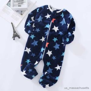 Pajamas 2022 Autumn Winter Flannel Sleeping Bag Cute Children's Winter Suit Soft One-Piece Pajamas For Infant Anti-Kick Baby Girl Romper