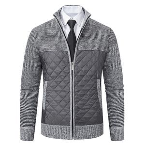 Mäns päls faux 2023 Autumn Winter Jacket Men Warm Cashmere Casual Zipper Slim Fleece Coat Dress Knitwear Man 231218