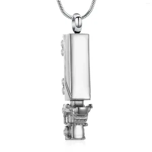 Pendant Necklaces Cremation Jewelry Urn Necklace For Ashes Stainless Steel 18 Wheeler Semi Truck Keepsake Holder Memorial Locket