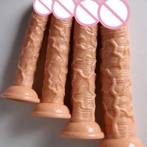 Artikel Sexspielzeug Massagegerät Superweicher realistischer Dildo Silikon Penis Dong mit Saugnapf für Frauen Masturbation Lesbain Analspielzeug Erwachsene