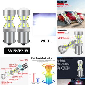 New Decorative Lights 2x Canbus No Error LED Reverse Light Bulbs Backup Lamp P21W BA15S 1156 For Audi A2 A3 8L A4 B5 B6 A6 C5 A8 D2 4D TT 8N 1998-2006