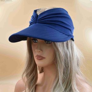 Visir Beach Shade Hat Women Spring/Summer New Hat Sun Hat Women Outdoor Sports Tom Top Black White C Multi Color Beach Hatl231219