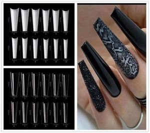 False Nails 504pcs Dicas de unhas C Curve Coffe