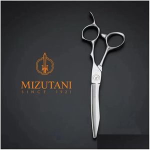 Ножницы Ножницы Ножницы Mizutani Barber Профессиональные парикмахерские 60 дюймов 440C Материал Высококачественный салон для стрижки волос 231102 D Dhf0A