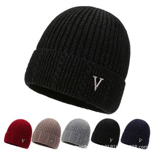 Cappello da uomo nuovo con gancio caldo lavorato a maglia per autunno e inverno, edizione coreana da donna, marchio alla moda in lana