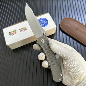 Knife Chris Reeve Umnumzaan Folding Knife 3.675" S35VN Stonewashed Blade Milled Titanium Handles CR 21th/25th Camp Hunt Pocket Knives Se