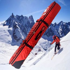 Torby snowboardowe narciarskie suche i mokre oddzielone sekcje snowboardowe czerwona torba narciarska snowboard but hełm zimowa torba podróżna z kołem 231218