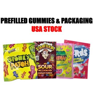 ABD Stock Prefoled D9 Yenilebilir Gummies Paket Torba Paketi ABD'de Yapılan 500mg 600mg