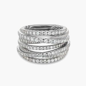 Smycken kärlek ring herr designer band vridet för kabel 1: 1 original kvinnor 925 silver ringar koppar lyx mode unisex 14k 18k guldfärger parti storlek 6-9