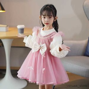 Mädchenkleider Mädchen Kleid Herbst Herbst Winter Girls Laternenhülle Super Fee niedliche Gaze Kleid Ropa de Nia Kinder Kleidung