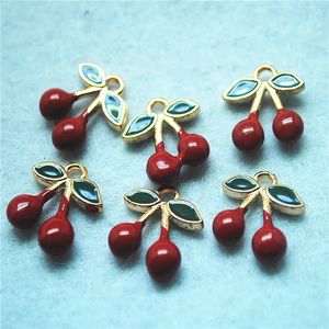 Charms 40PCS Women's Pendants Fruit Shape Strawberry Chilli Pepper Cherry Metal Material DIY Jewelry Findings 231218