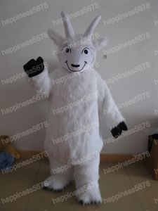 Tamanho adulto mascote de cabra branca trajes de desenho animado traje carnaval de adultos tamanho de halloween festas de natal carnaval trajes para homens mulheres