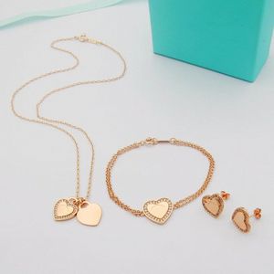 necklace for women jewlery bracelets designer fashion luxurious jewellery custom chain Heart Love Pendant Necklaces gifts Tiffanier a0Nc#