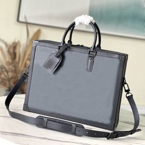 9A Designe Soft Trunk briefcase Luxury Quality Documents Bags Man Crossbody 38cm High Imitation Handbags