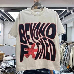 メンズシャツのクリエイティブレタリングTシャツ首と半袖付き