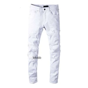 Amiiri Black reto Amis IMIRI AMARI Jeans de grife de grife de designer Man Slim Amirl Skinny Rip Rip White Jeans Amirlies Hip Hop Stretch Andivided Am Motocicleta Patker D e258