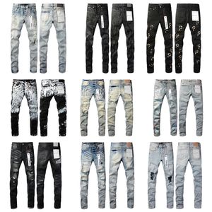 Jeans de perna reta Jeans para homens jeans de grife Homens jeans Designer Hip Hop jeans Moda Mens Calças Jeans Top Quality jeans roxo Motocicleta legal denim pant