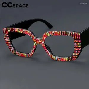 Occhiali da sole R57095 Occhiali da lettura a strisce colorate Lady Occhiali da presbite di grandi dimensioni Occhiali da donna Trend Montatura per occhiali ottici