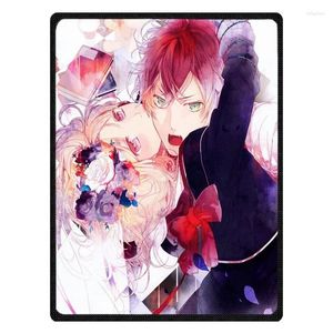 Coperte Diabolik Lovers Coral Fleece Divano Coperta da tiro Inverno Lenzuolo Copriletto Personalizzato Bambini Manta Drop Ship Tessili per la casa