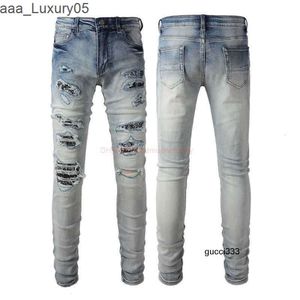 Jeans amari alti amirl amirlies Hole am amis Jeans imiri amiiri Abbigliamento da uomo firmato con ires Jeans Street Denim Pantaloni perforati Jeans leggeri Youth Slim F WP1R