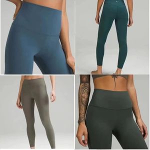 LL Высококачественные, высокоэластичные штаны для йоги, телесные ощущения, персиковые бедра, спортивные штаны для фитнеса, не смущающие линии, несколько цветов, размер 4-12
