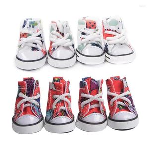 Abbigliamento per cani Scarpe per animali domestici Cuccioli Tela Sport Sneaker Stivali Antiscivolo Copertura protettiva per gatti per pavimentazione causale esterna