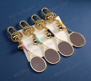 Fashion Designer Keychains Classic Tennis Racket Key Chain Men Women Fashion Decoration Key chain Phone Bag Hanging Buckle Car Keychain L Letter Signature