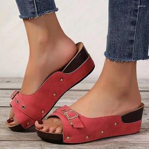 Sandaler kvinnor klackar med plattformskor för sommaren elegant klackade zapatos mujer kilskor