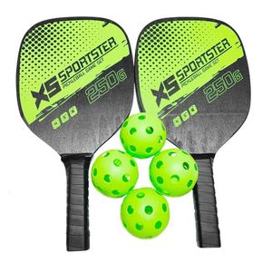 Schläger, Tennisschläger, Pickleball-Paddelschläger-Set, Pappel-Rutschfester Pick-Schläger, Ultra-Kissenschläger mit 4 Bällen, Trainingsball-Set für Kinder