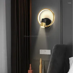 Wall Lamp Bedroom Bedside Home Simple Modern With Spotlight Can Read Nordic Light Luxury Aisle Corridor LED