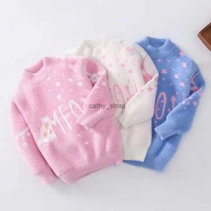 Pullover 2023 New Sweater for Kids Winter Clothes Girls Sweaters Thicken Pullover Warm Children Outwear Autumn and WinterL231215
