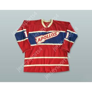 Anpassade Houston Apollos 1 Red Hockey Jersey New Top Stitched S-M-L-XL-XXL-3XL-4XL-5XL-6XL