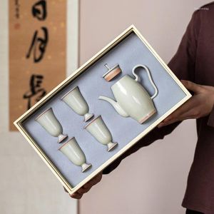 Наборы чайной посуды, набор ручной работы, фарфоровый чай в китайском стиле, имитация песни, шезлонг, керамический горшок