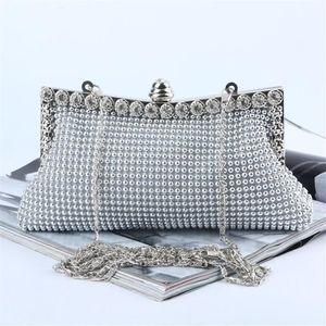 Evening Bags gold Clutch Bag Glitter Bead Designer Elegant Woman Party bags Vintage Fashion Bridal Purse Silver Handbag 230106212M