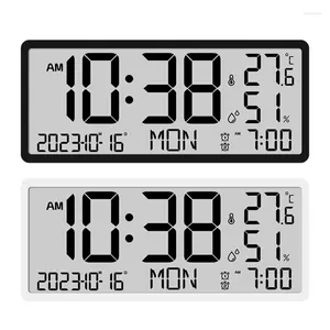 Wall Clocks Digital Clock Multifunctional Alarm Battery Operated Electric For Bedroom Modern Desktop