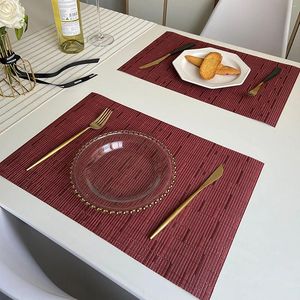 Tapetes de mesa laváveis para ambientes internos/externos para jantar em PVC durável com 6 peças de conjunto de cozinha