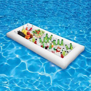 Аксессуары вечеринка надувные салат -батончики буфет бассейн Надувной ковш на открытый бассейн для бассейна выпивать по плаву