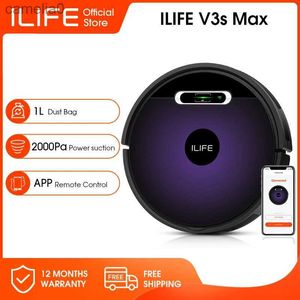 Robot Vacuum Cleaners (EU) ILIFEV3sMax Vacuum Cleaner Robot WiFi Connected APPControl 2000PaStrong suction Path Pattern Cleaning Self-ChargingL231219