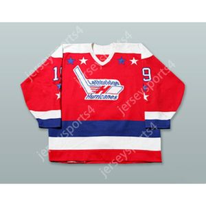 КРАСНАЯ ХОККЕЙНАЯ ТРИКОТАЖА BRAD MEHALKO 19 LETHBRIDGE HURRICANES, НОВАЯ, с прострочкой сверху, S-M-L-XL-XXL-3XL-4XL-5XL-6XL